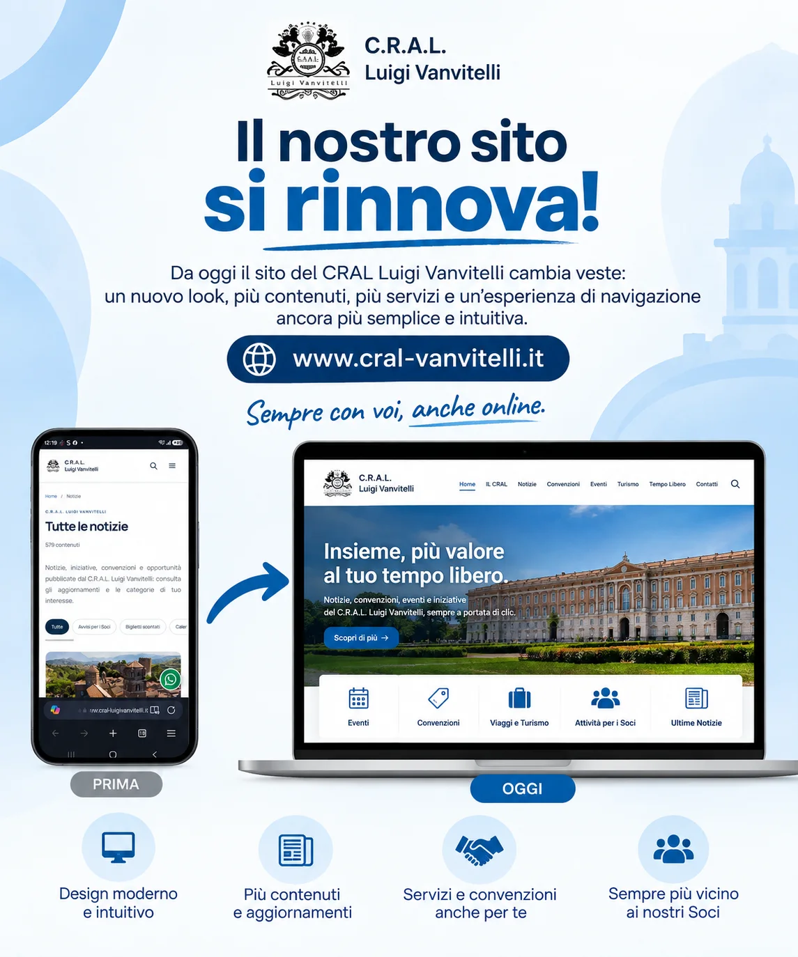 🌐 Il C.R.A.L. Luigi Vanvitelli si rinnova: online il nostro nuovo sito!