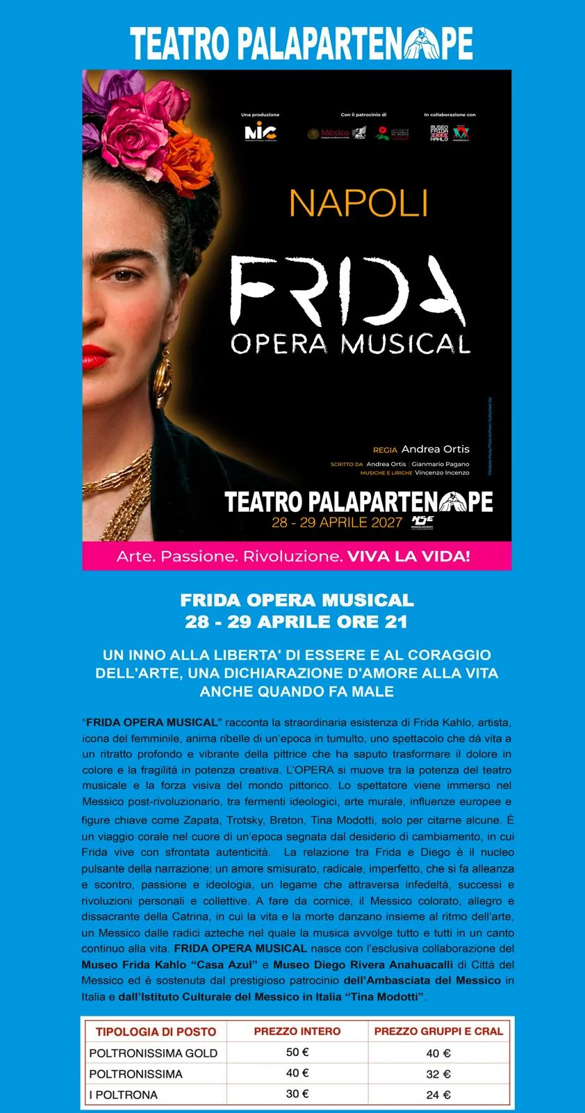 PALAPARTENOPE :FRIDA