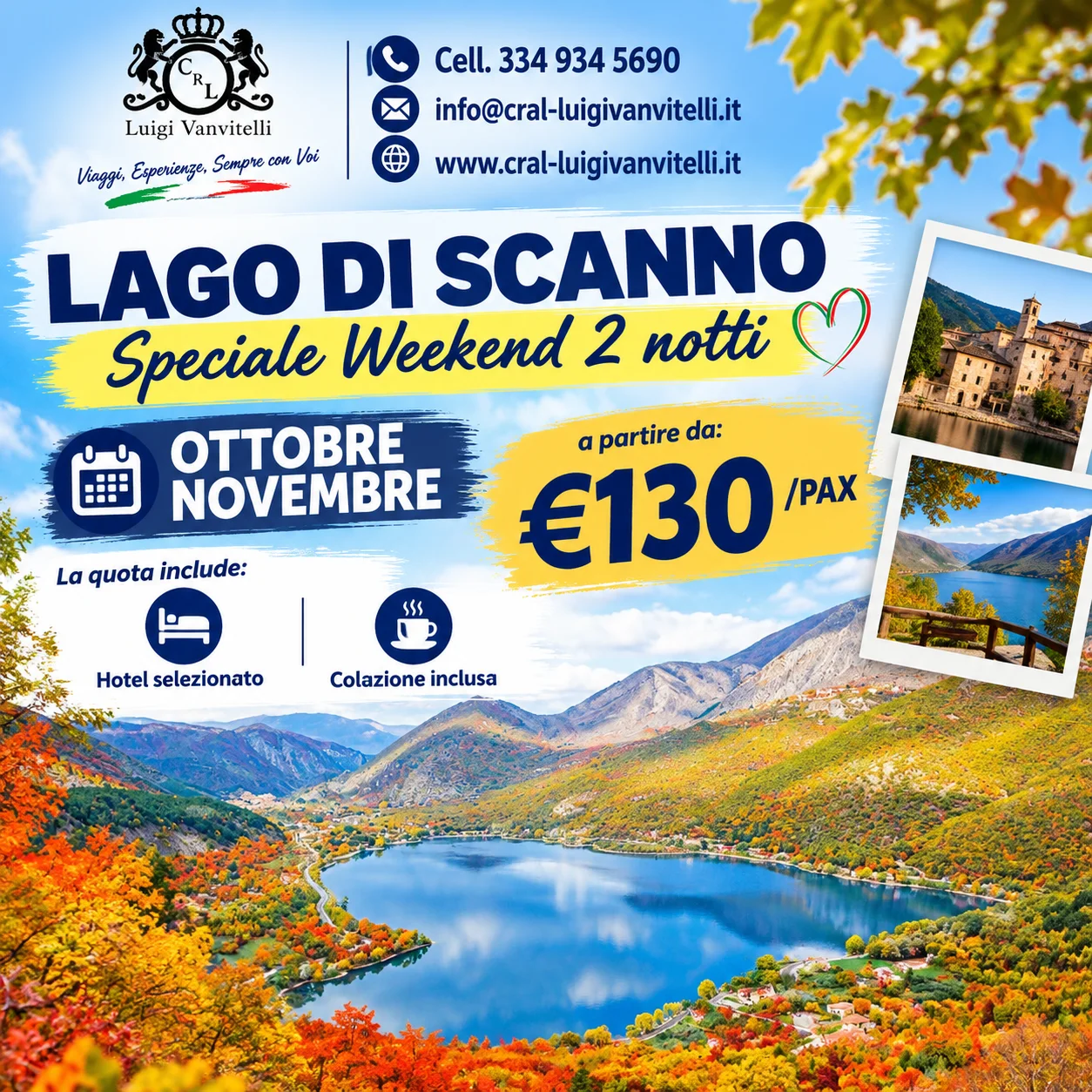 🍂🏞️ VIVI LA MAGIA DELL’AUTUNNO AL LAGO DI SCANNO! 😍