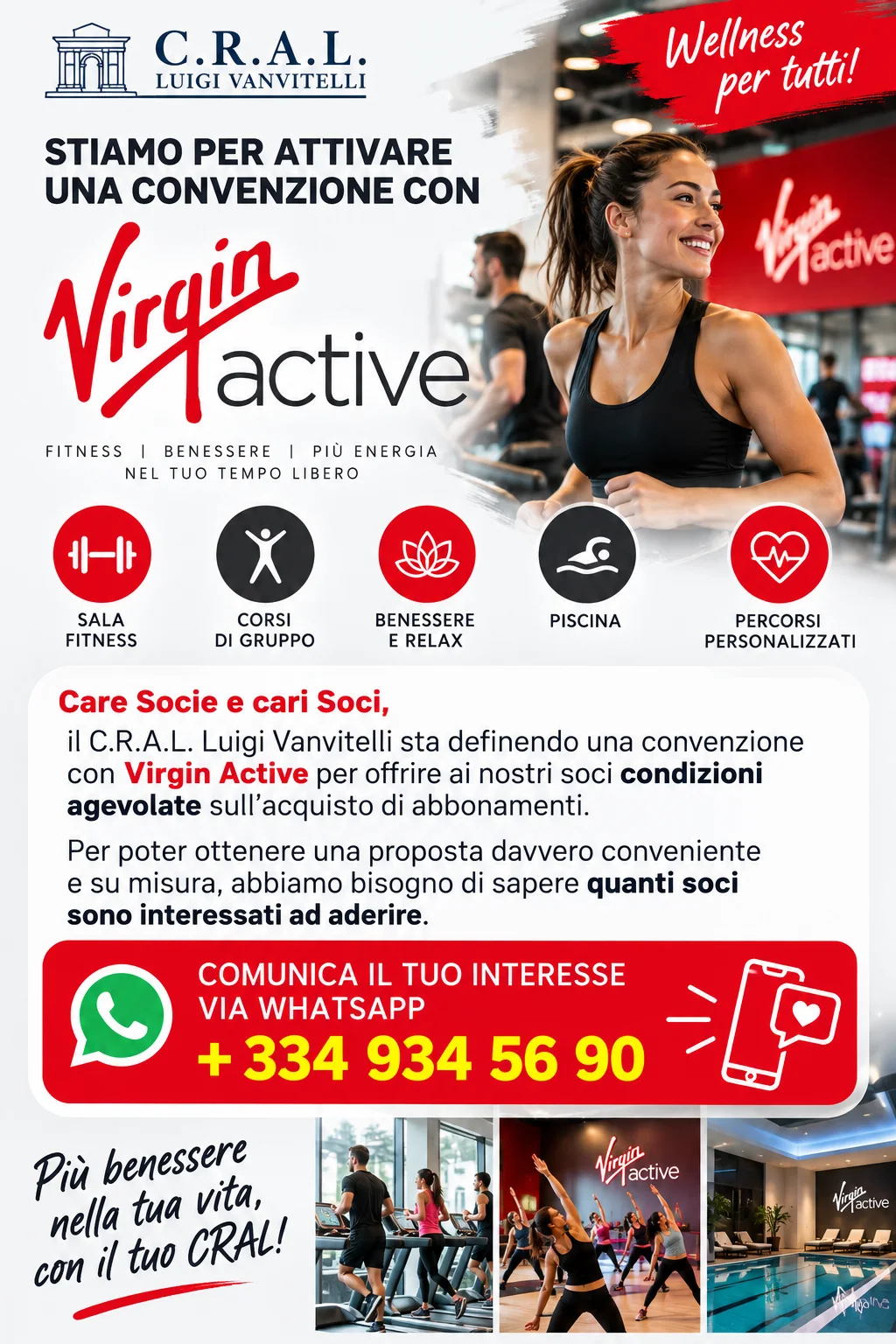 🏋️ VIRGIN ACTIVE – IN ARRIVO UNA POSSIBILE CONVENZIONE ESCLUSIVA PER I SOCI CRAL LUIGI VANVITELLI!