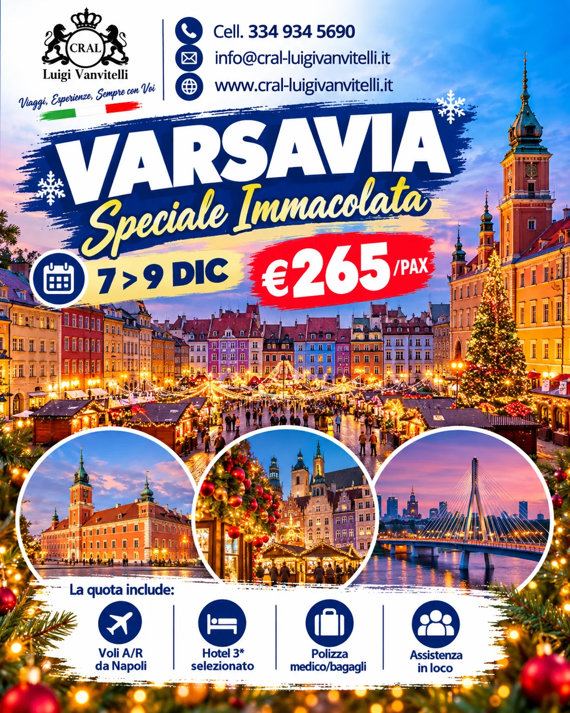🎅 IMMACOLATA A VARSAVIA DA 265€! 🎄