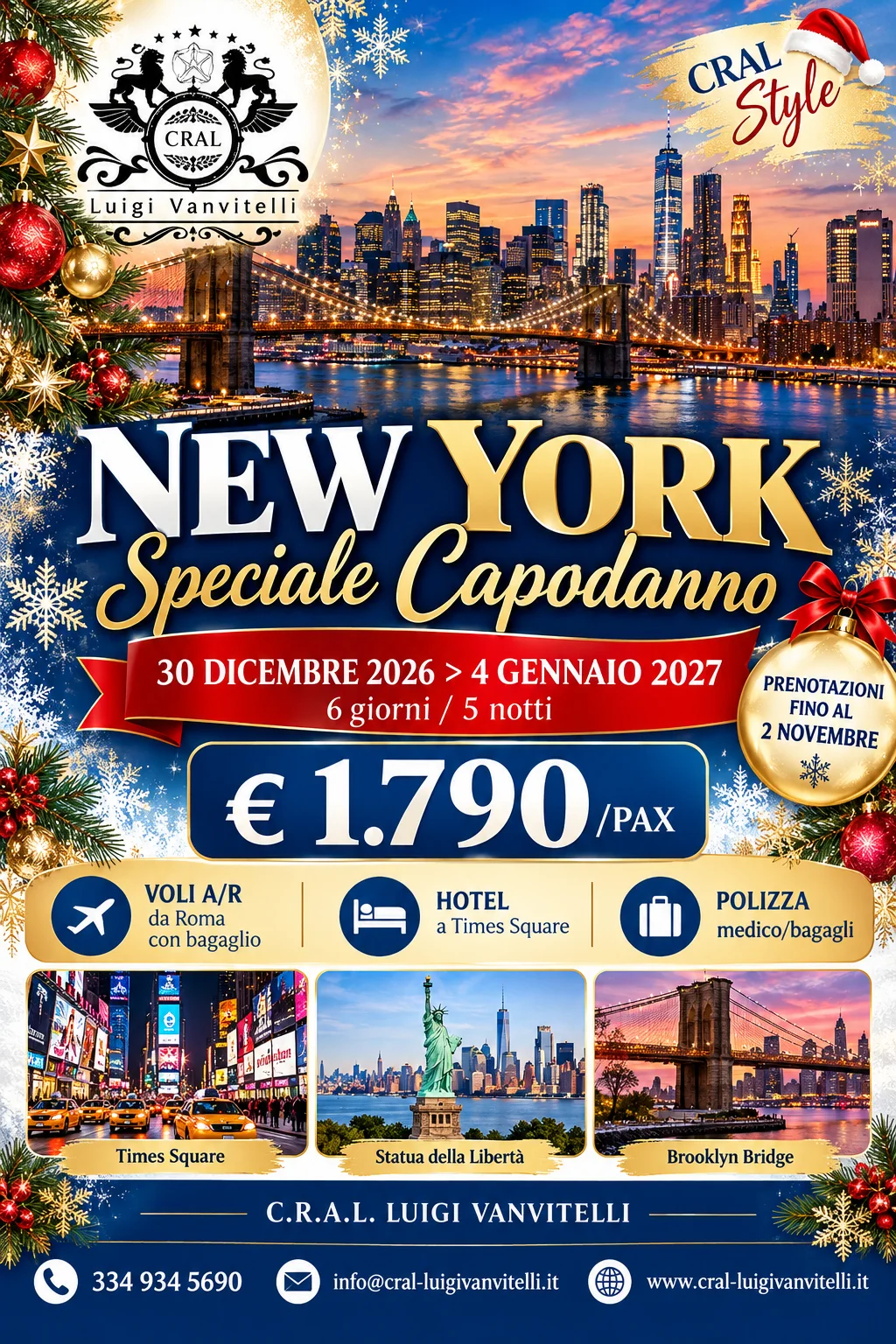 NEW YORK | 30 DICEMBRE – 4 GENNAIO