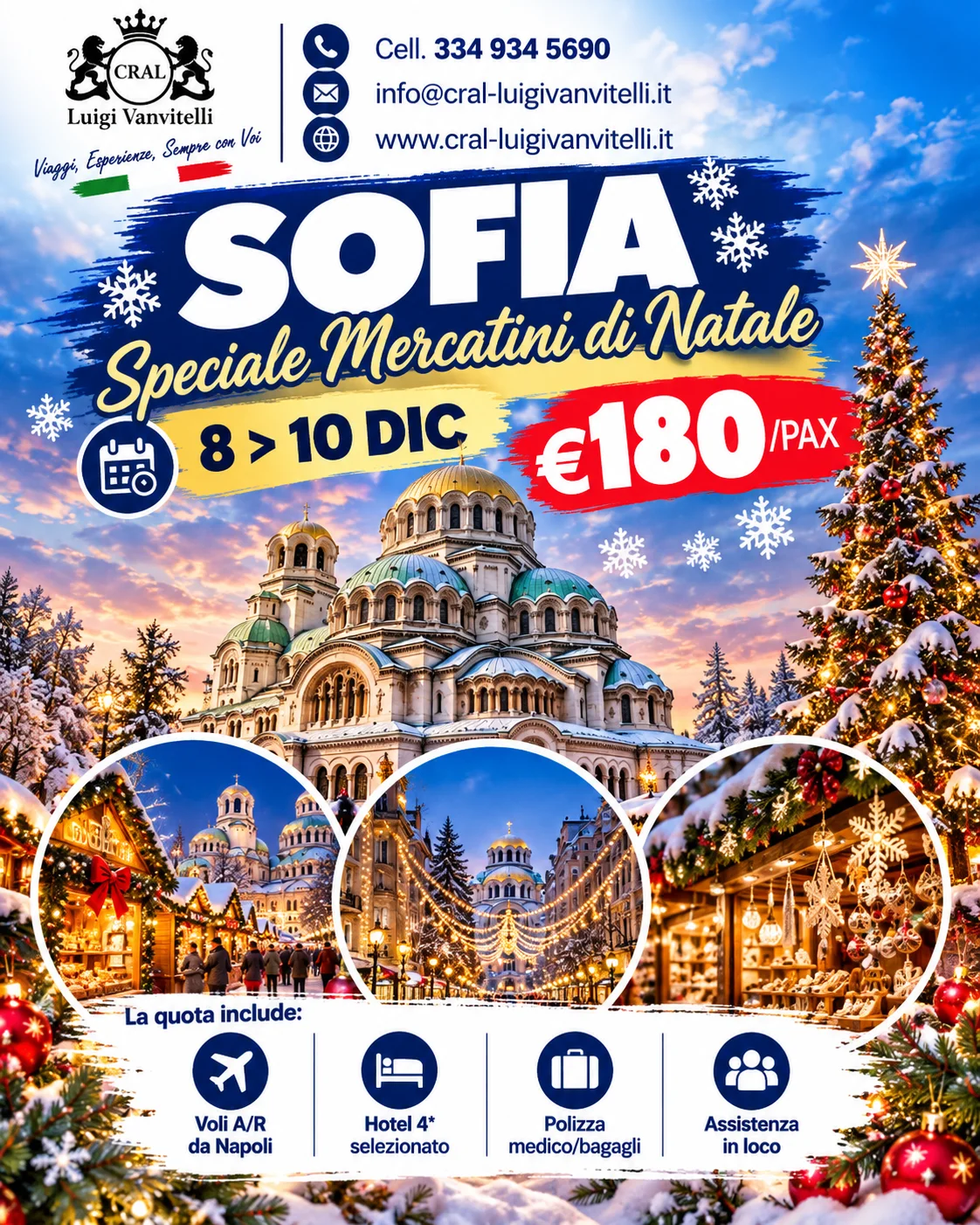 🎅 MERCATINI DI NATALE A SOFIA DA 180€! ✈️